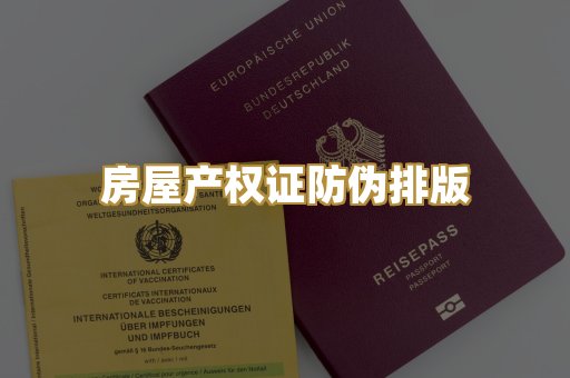 房屋产权证防伪排版